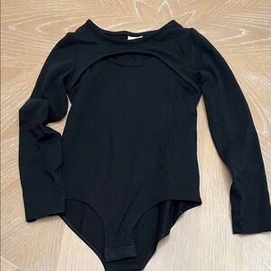 Girls BLA Cut Out Bodysuits Black- One Piece